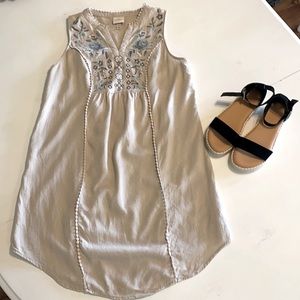 Knox Rose Smocked Linen Dress